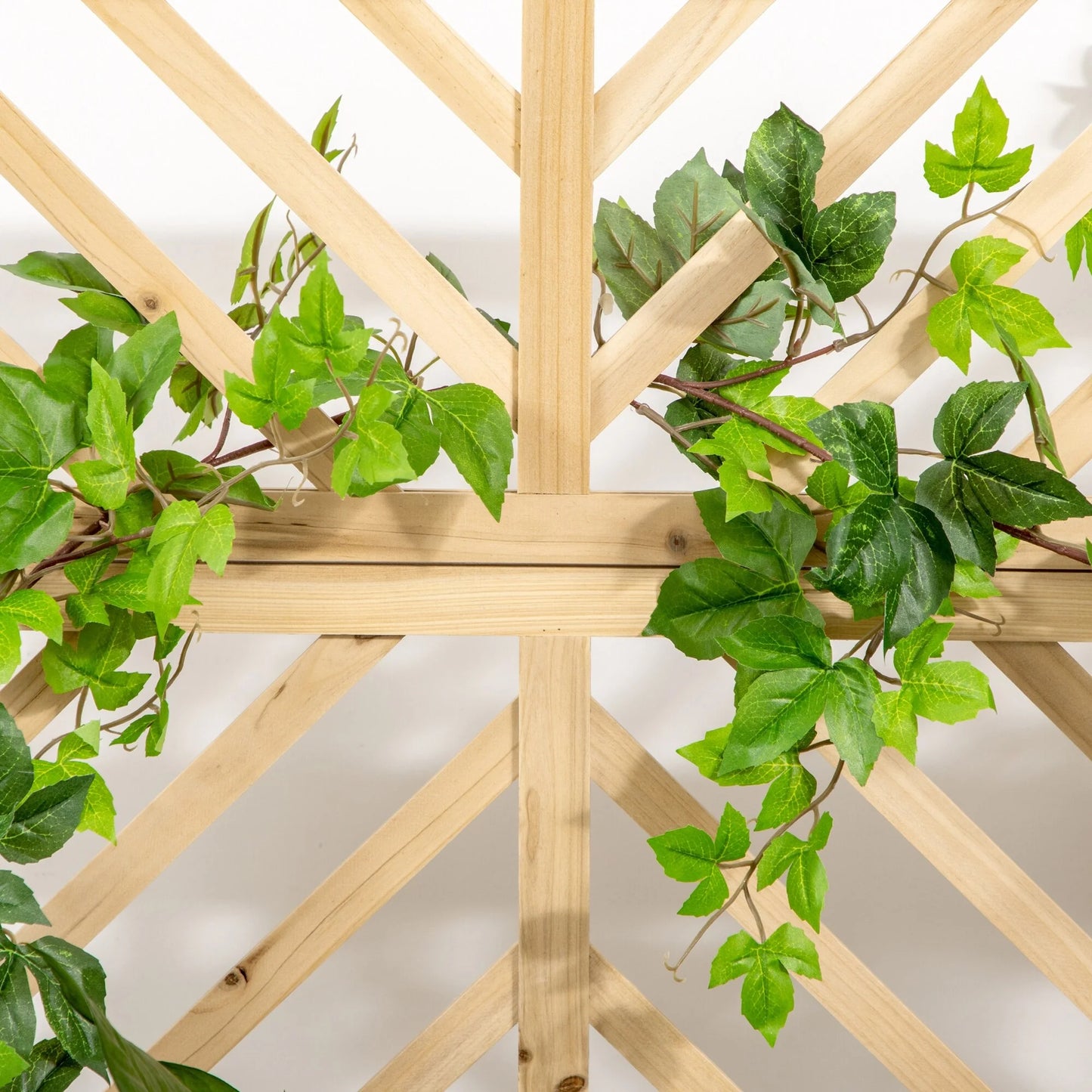 Outsunny 2 Tier Raised Garden Bed with Trellis, Wooden Elevated Planter Box with Legs and Metal Corners