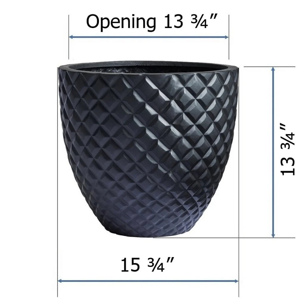 DreamPatio Irvine 1-Piece Fiberstone Pineapple Planter for Indoor/Outdoor