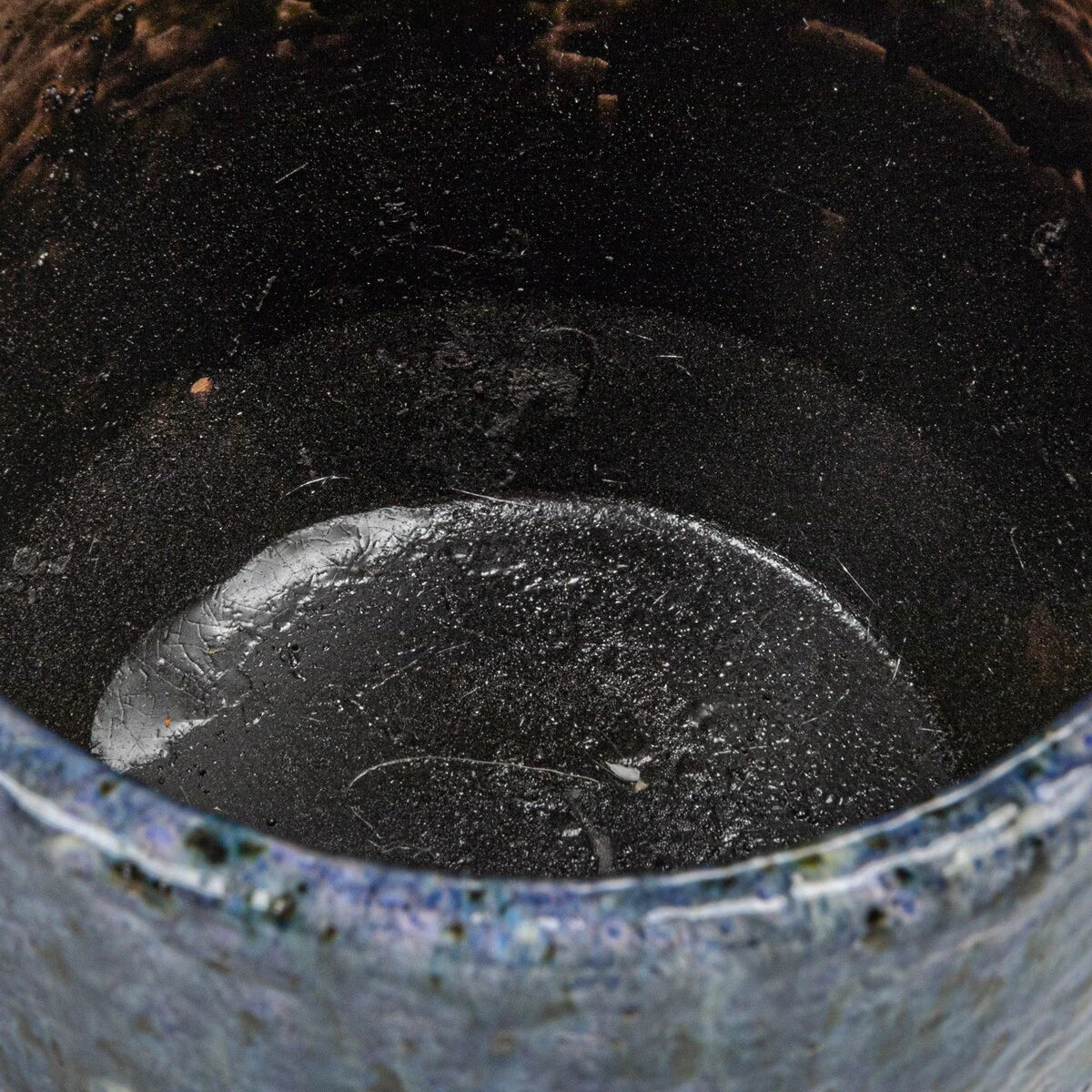 Decorative Terra-cotta Planter with Crackle Glaze