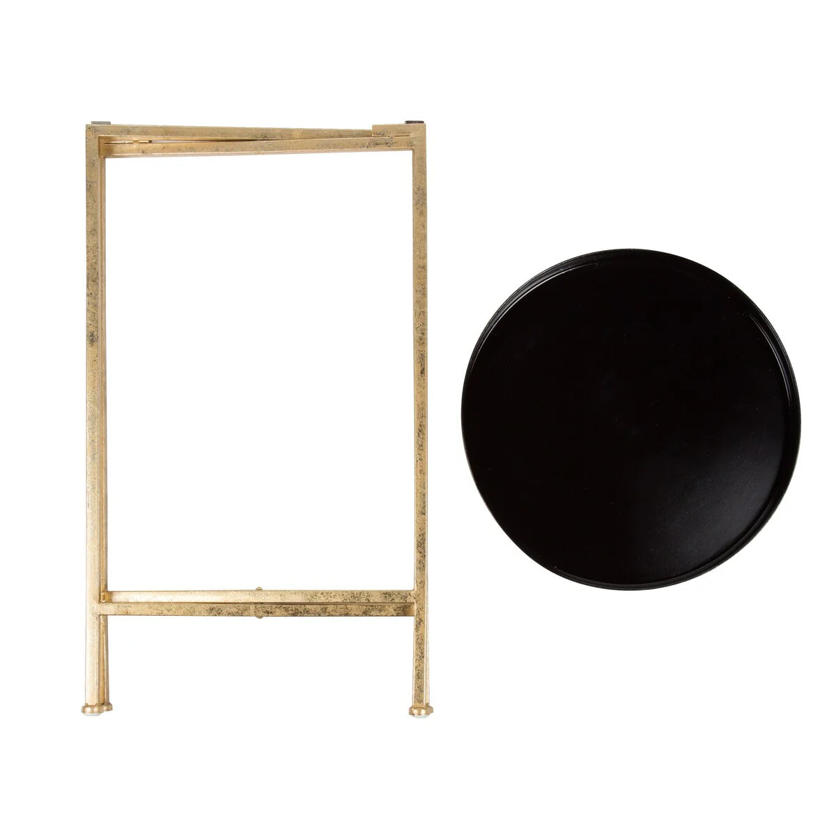 Kate and Laurel Celia Round Foldable Metal Accent Table - 14x14x26
