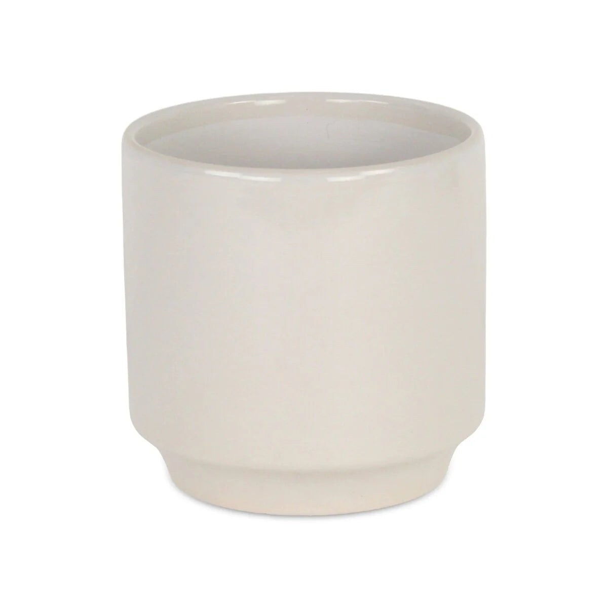 Elegora Straight Side Solid Color Ceramic Pot - Off White