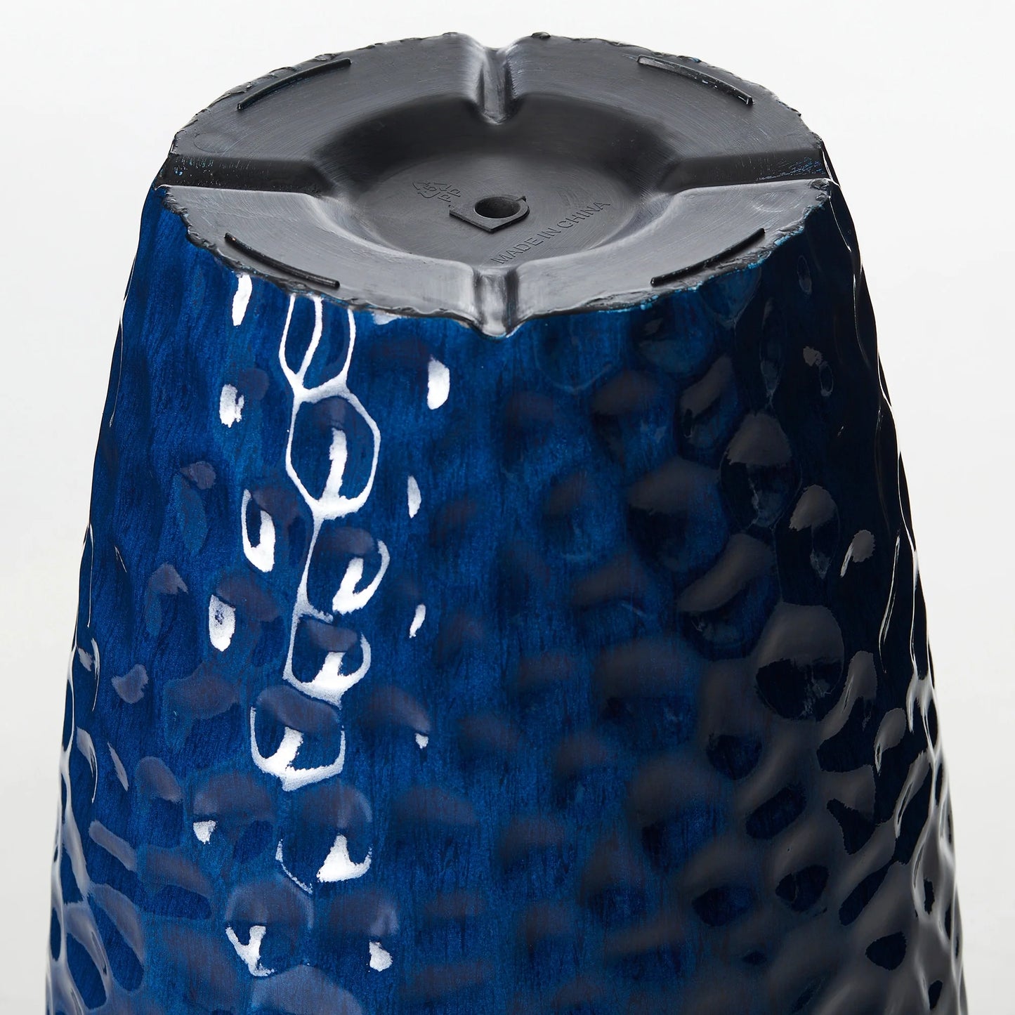 Glitzhome 23.75"H Set of 2 Oversized Eco-Friendly PP and Stone Honeycomb Textured Blue/Green/Red Tall Plastic Planter