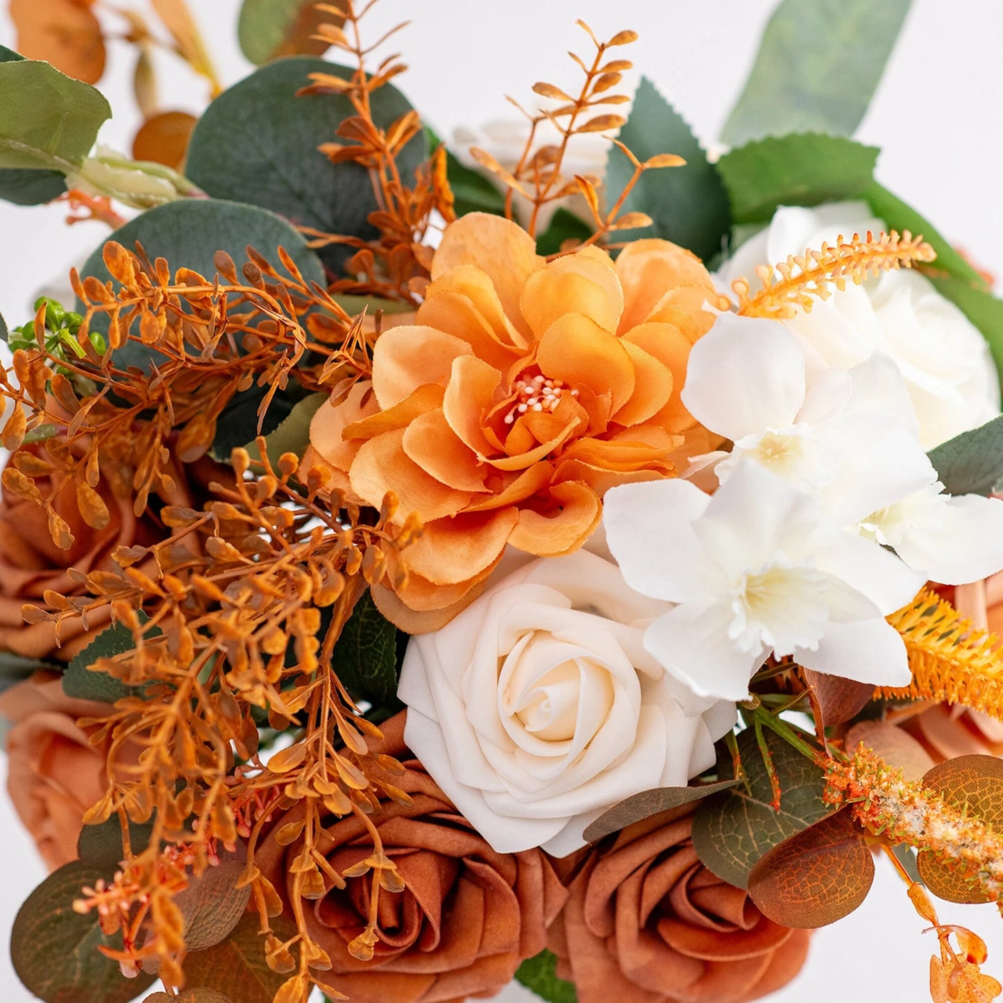 11 Inch Wedding Bouquet, Boho Bridesmaid Bouquet, Real Touch Bridal Bouquet, Floral Arrangement for Wedding