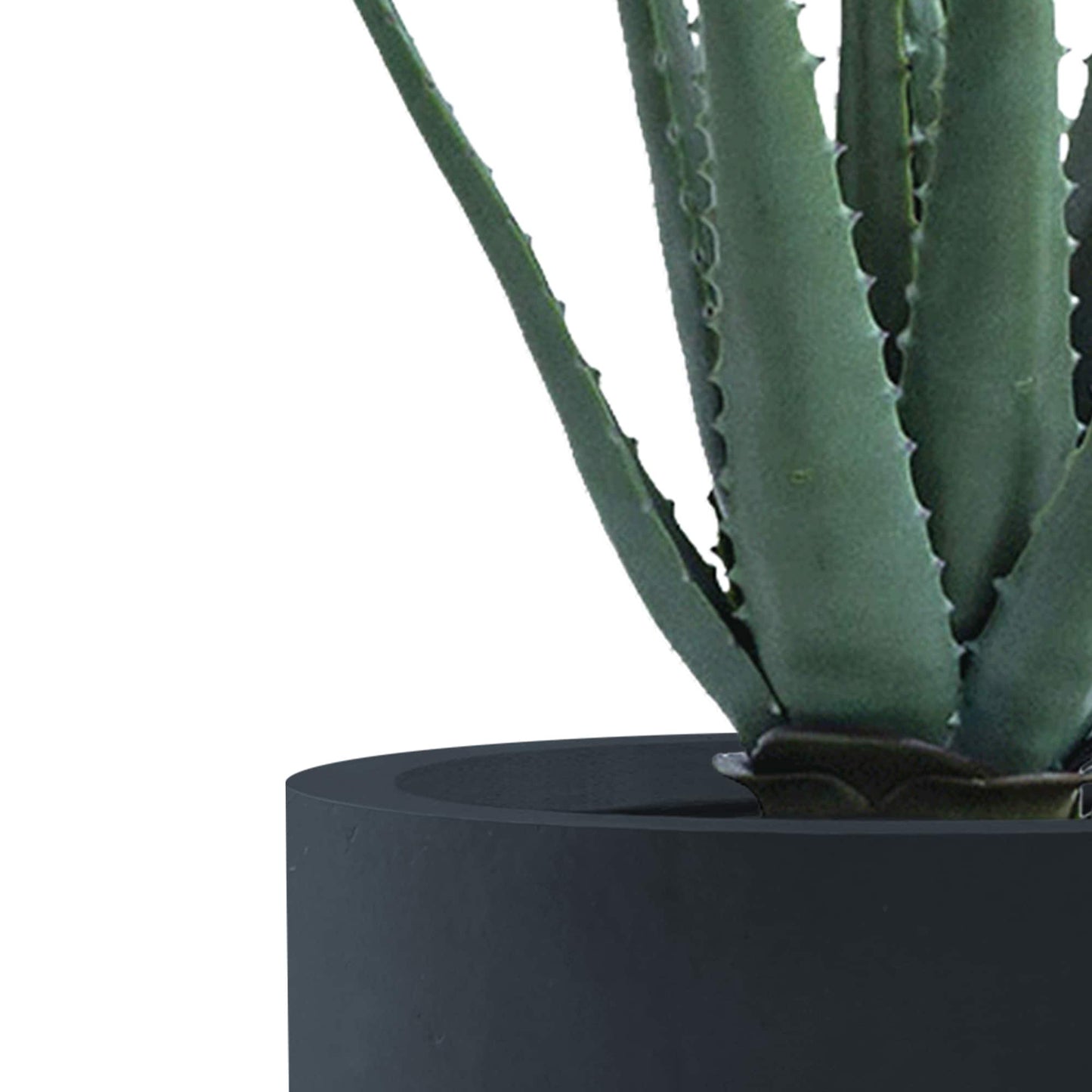 Kante 31.4" and 23.6"H Weathered Finish Concrete Tall Planters (Set of 2), Large Outdoor Indoor