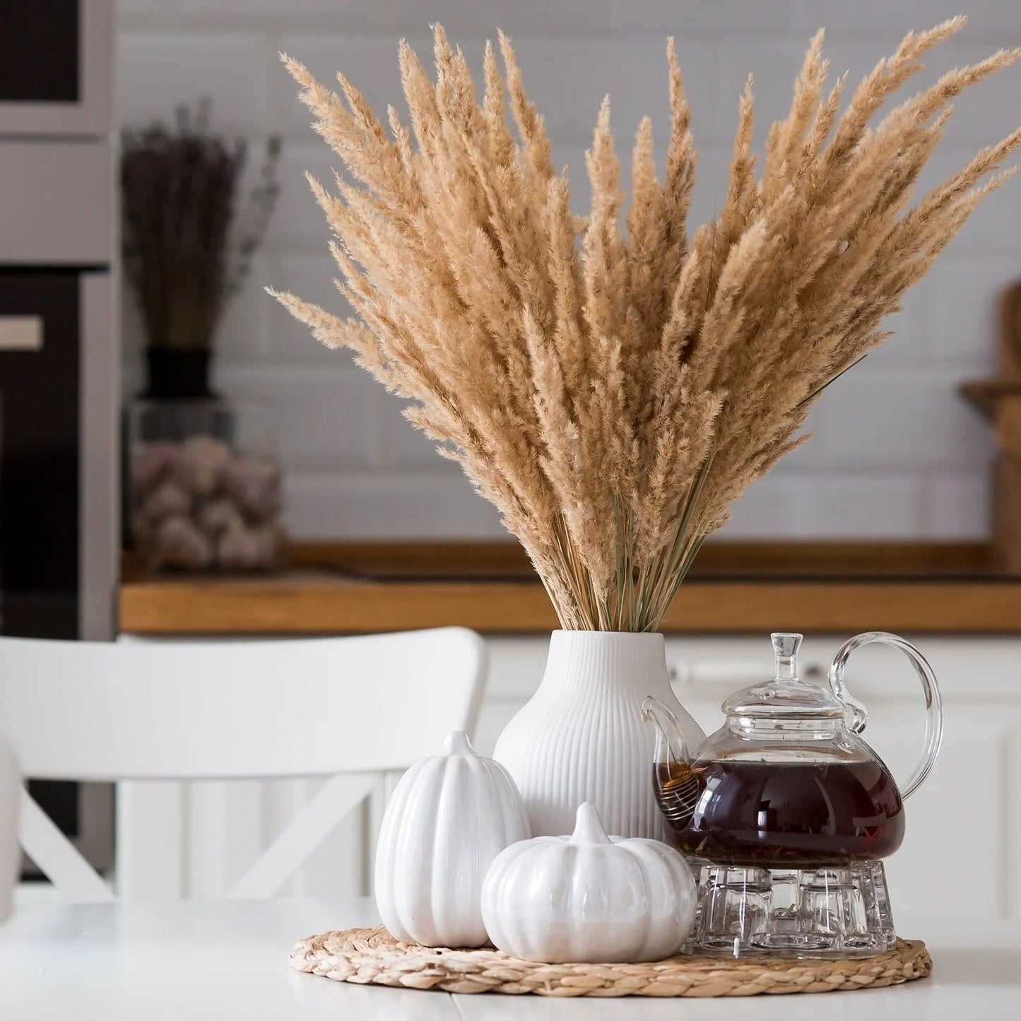 6 Pcs 17 Inch Faux Pampas Grass Artificial Boho Decor