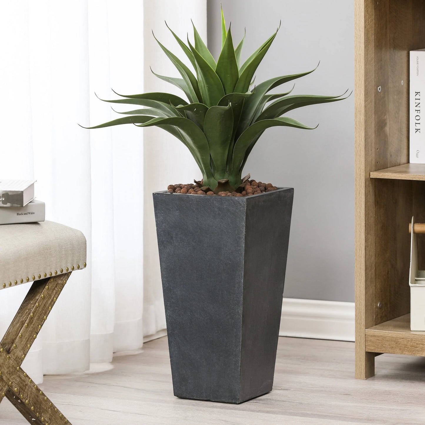 Tall Tapered Square Indoor & Outdoor MgO Planter