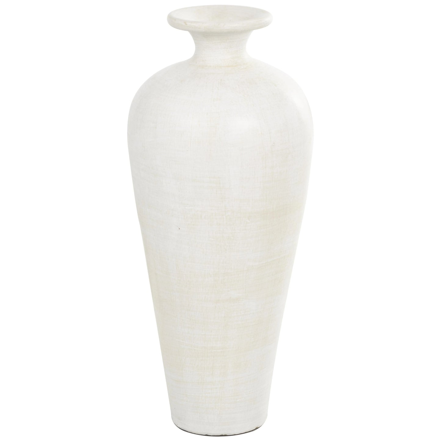 Ceramic Tall Amphora Floor Decorative Vase - White - Roche River Decor