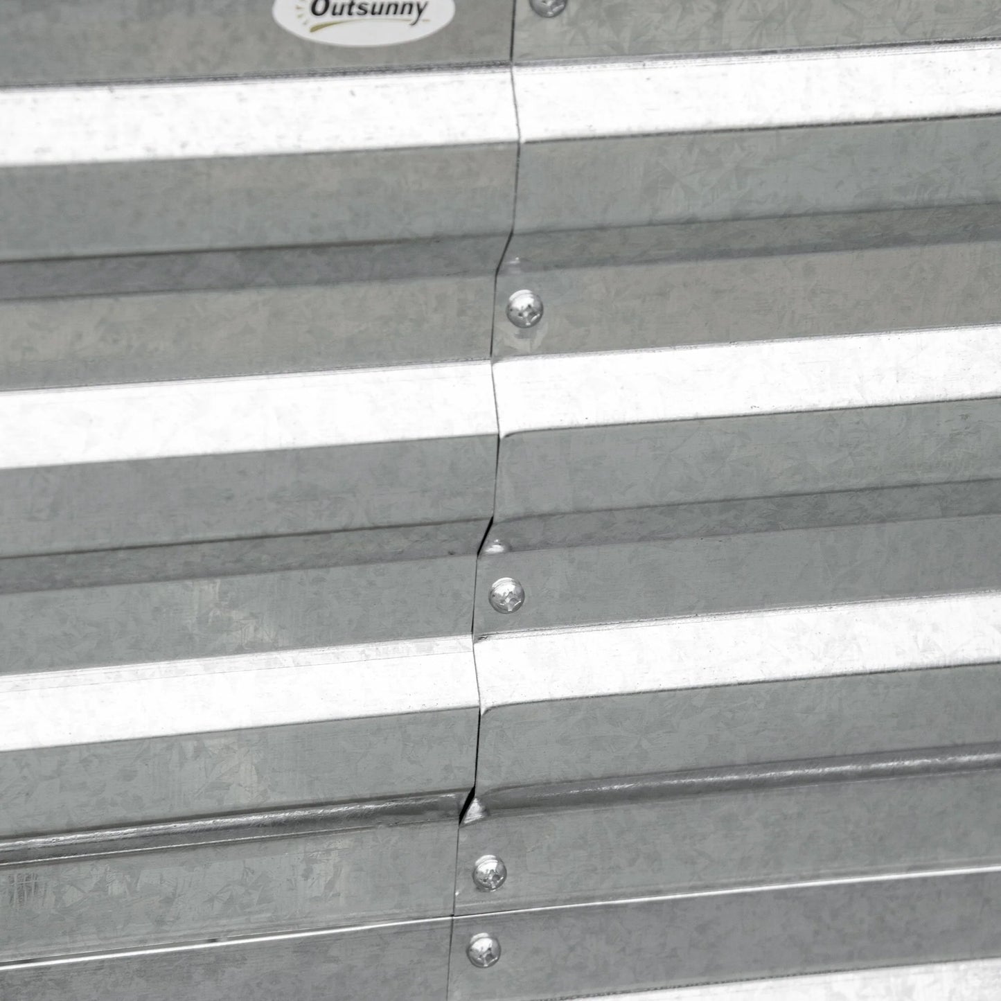 Outsunny Raised Garden Bed, 71" x 36" x 23" Galvanized Steel Planters for Outdoor Plants with Reinforced Rods