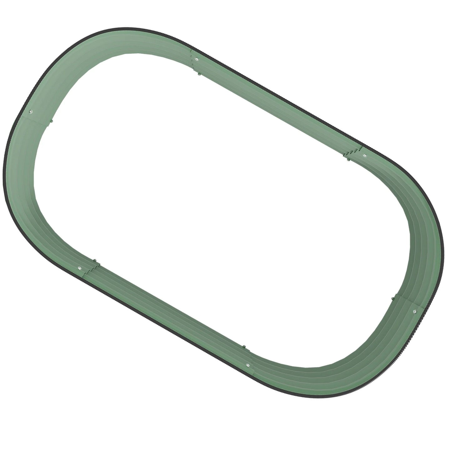 Outsunny 3.4' x 2' x 1' Galvanized Raised Garden Bed Kit, Outdoor Metal Elevated Planter Box with Safety Edging