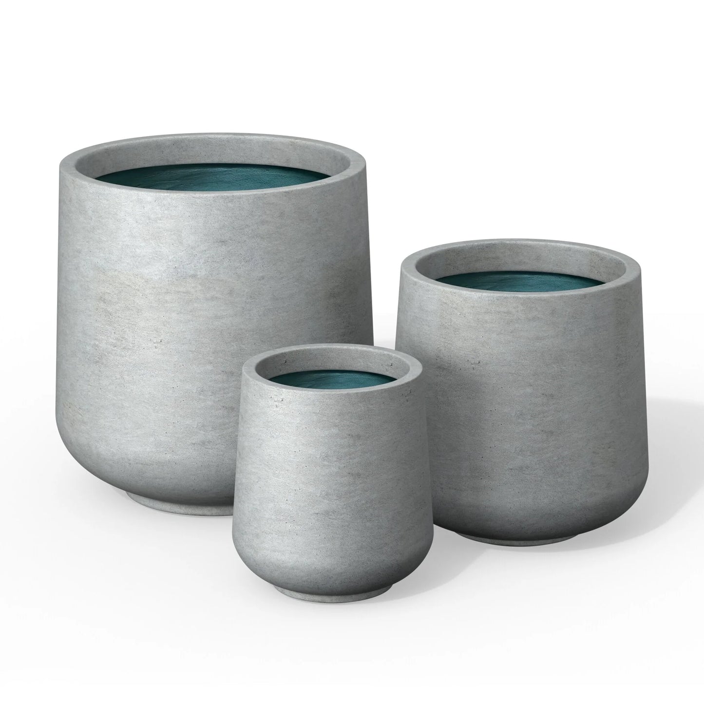Tall Concrete Round Plant Pots / Large Indoor and Outdoor flower Planters