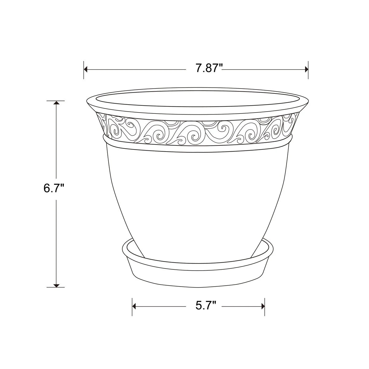 Southern Patio Cadiz Planter, 2-Pack - 8" Diameter (2-pack)
