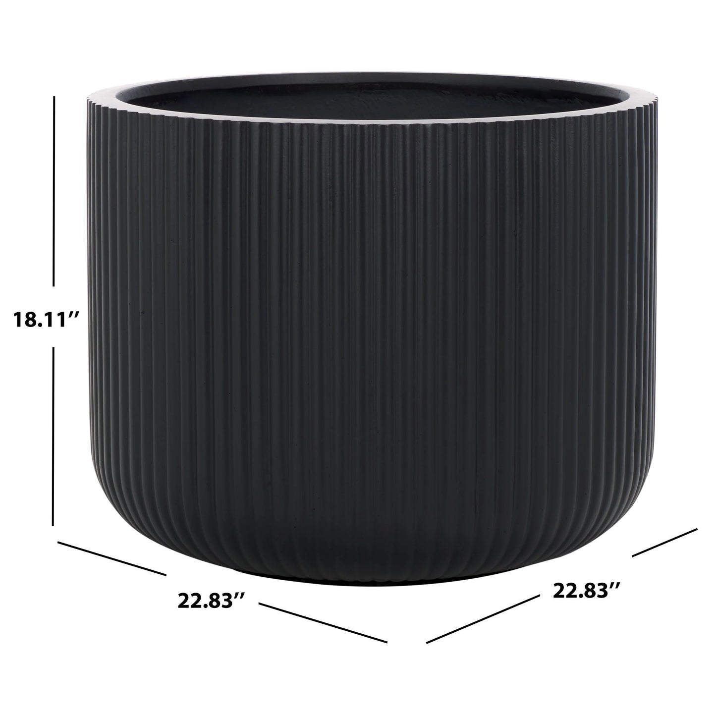 SAFAVIEH Outdoor Living Lucca Large Planter Pot - 23"W x 23"D x 18"H