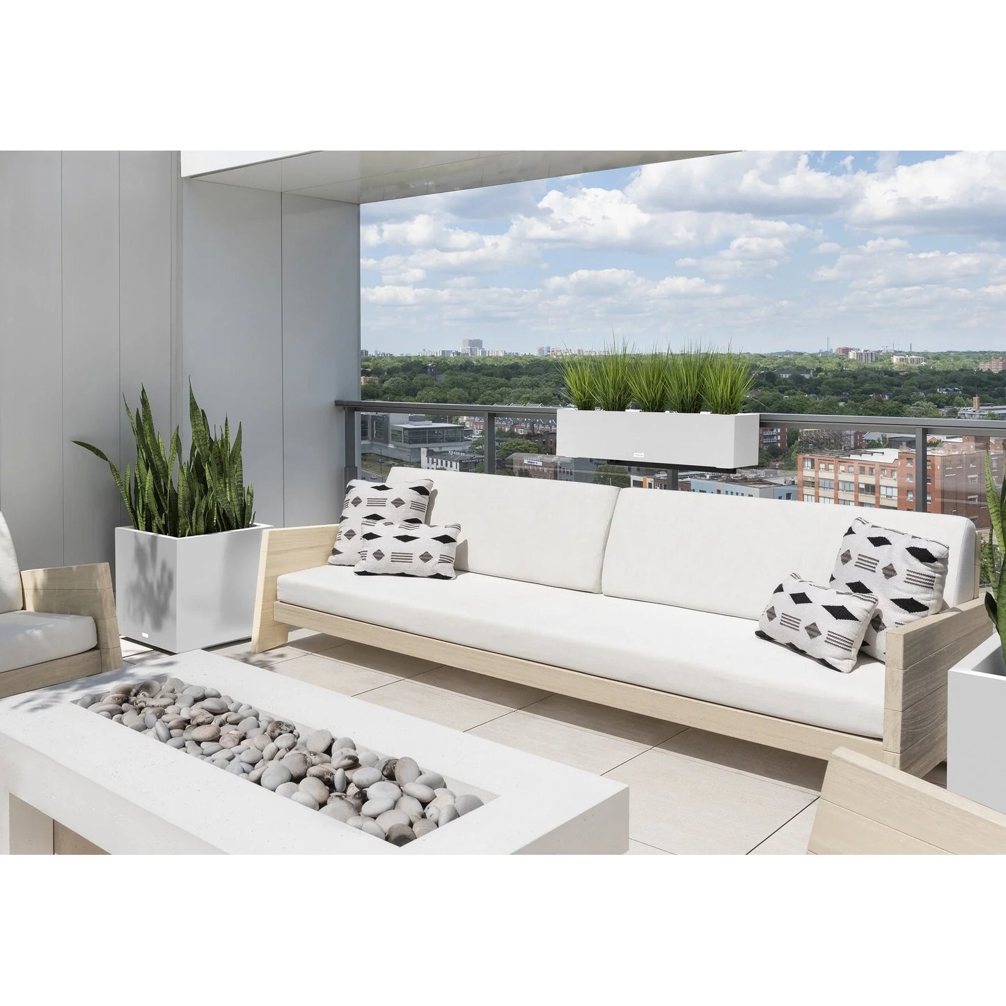 Block Series Plastic Railing Planter