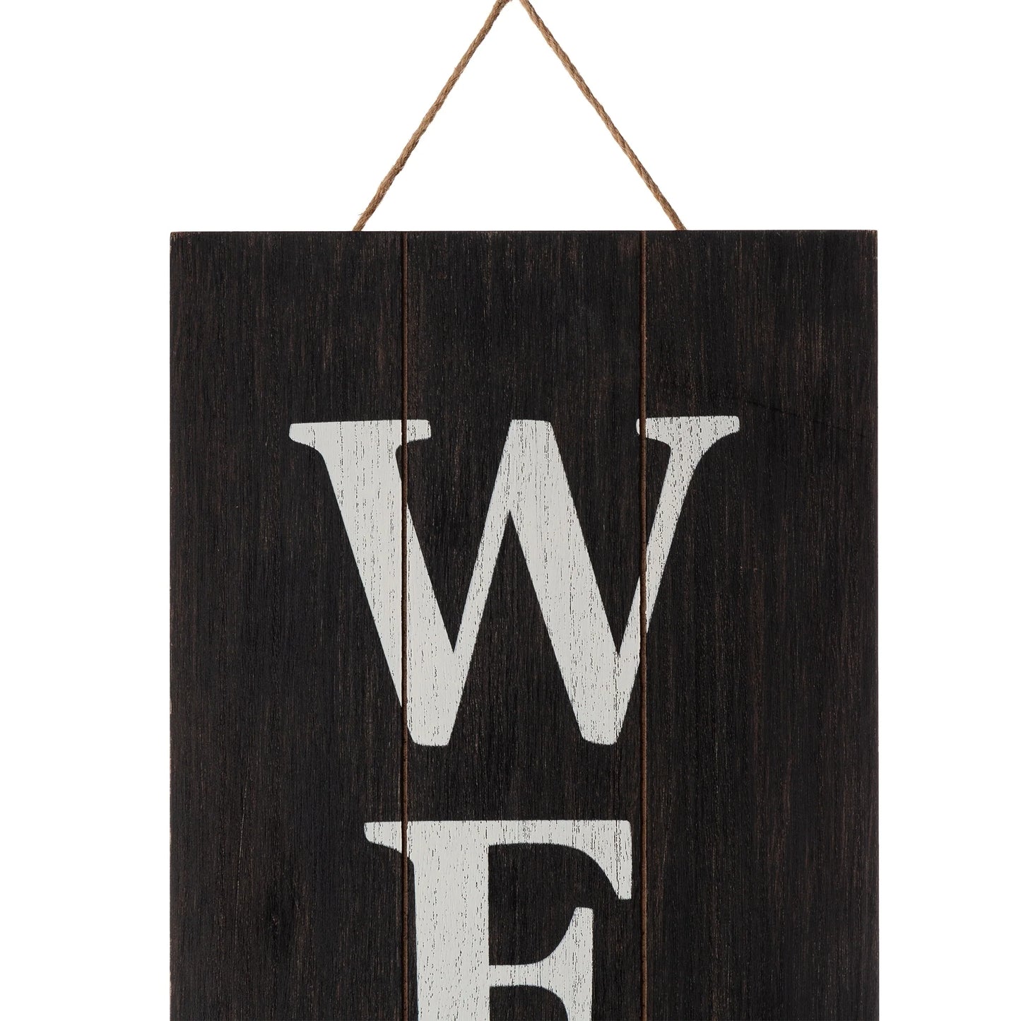 Glitzhome 42-inch Wooden Welcome Porch Sign Wall Decor with Metal Planter