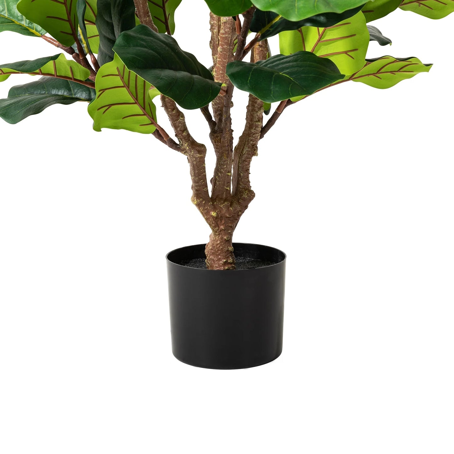 Glitzhome 3.5ft/5ft.Potted Real Touch Fiddle Leaf Fig Faux Tree