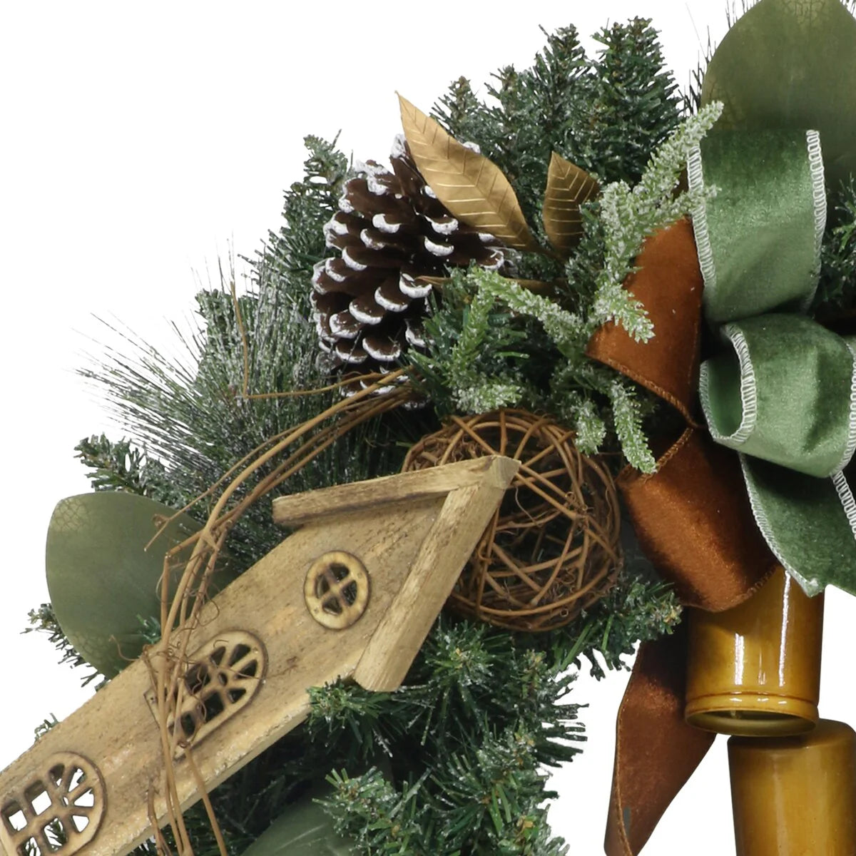 Puleo International 24" Decorated Artificial Wreath - Green