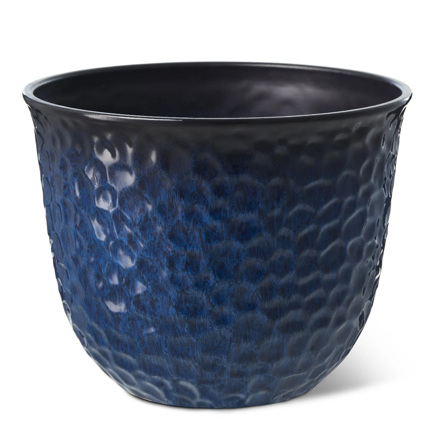 Glitzhome Honeycomb Textured Blue Green Faux Ceramic Pot Plastic Planter(Set of 2 / Set of 3)