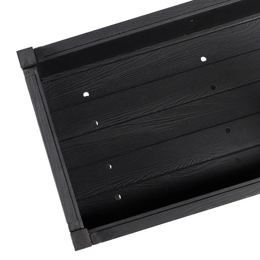 LUE BONA Patio Plastic Raised Elevated Garden Bed HDPS Planter Box Stand with Storage Shelf and Legs