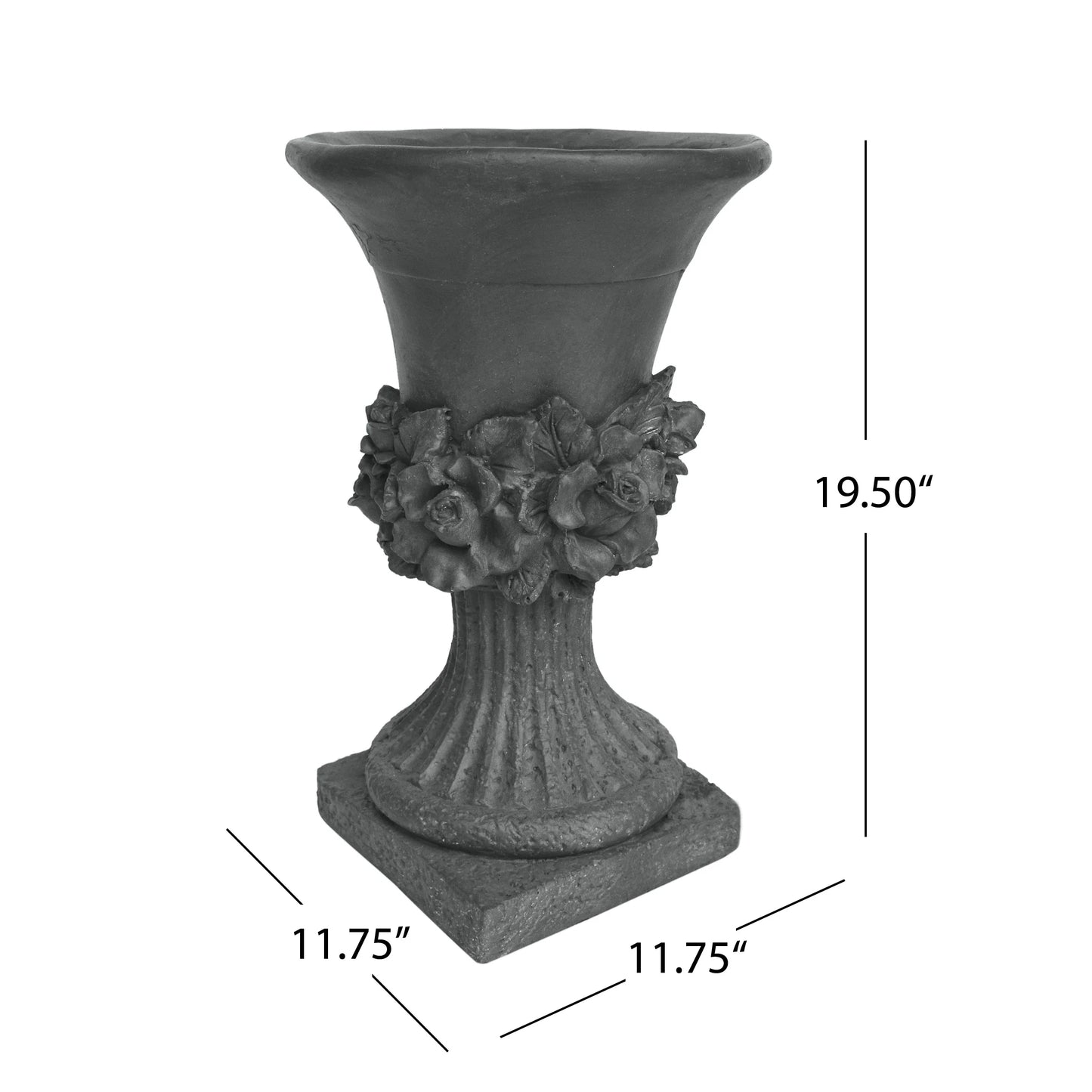 Calliope Antique Botanical Lightweight Concrete Chalice Garden Urn Planter by Christopher Knight Home