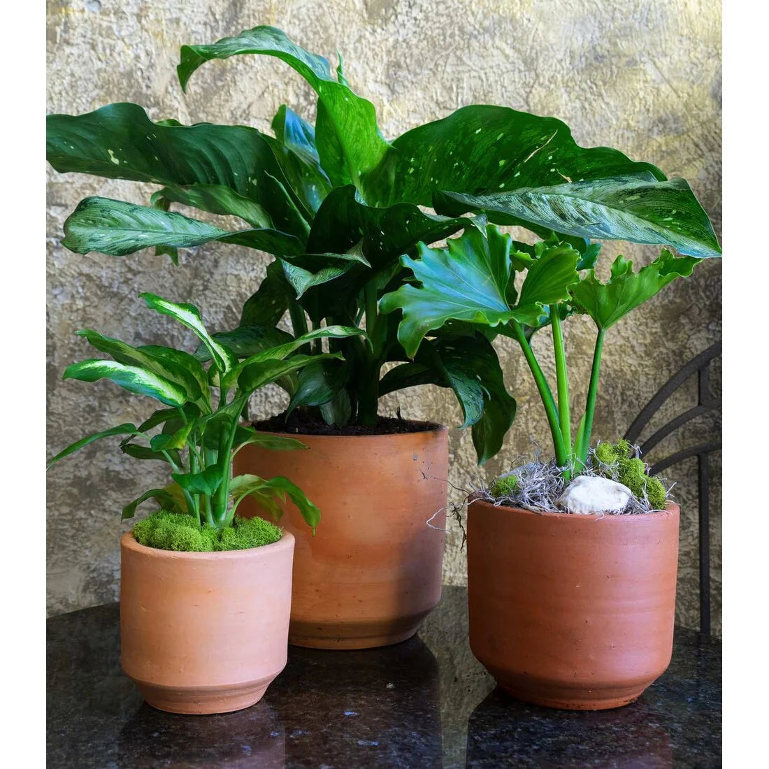 Hand Made Set of 3 Terracota Plant Pot