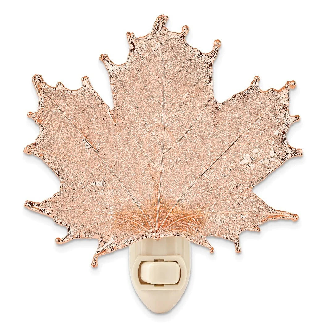 Curata Rose Gold Dipped Real Sugar Maple Leaf Nightlight