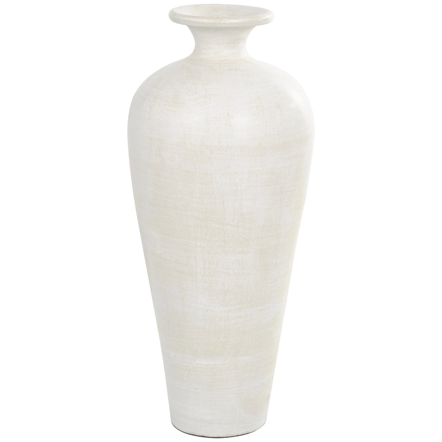 Ceramic Tall Amphora Floor Decorative Vase - White - Roche River Decor