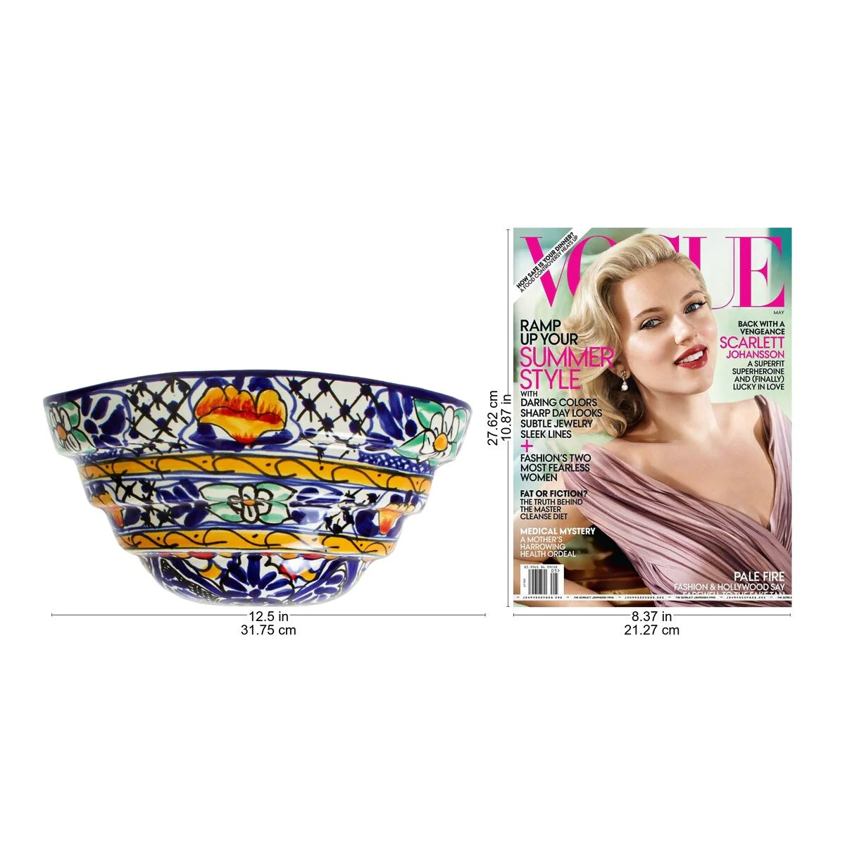 Novica Handmade Cobalt Flowers Ceramic Wall Planter