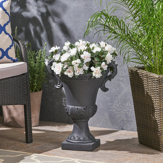 Delphine Roman Chalice Lightweight Concrete Planter by Christopher Knight Home