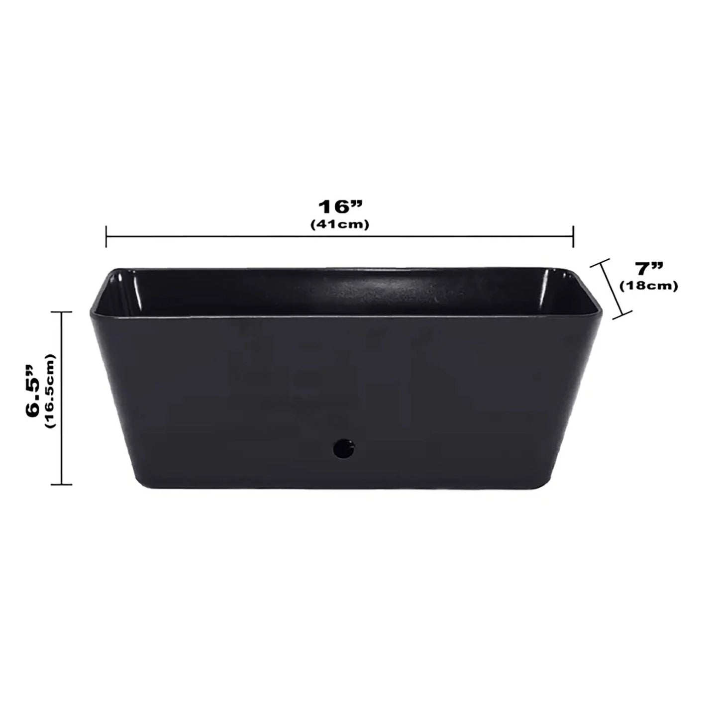 16" Rectangular Indoor/Outdoor Self-Watering Bamboo Planters