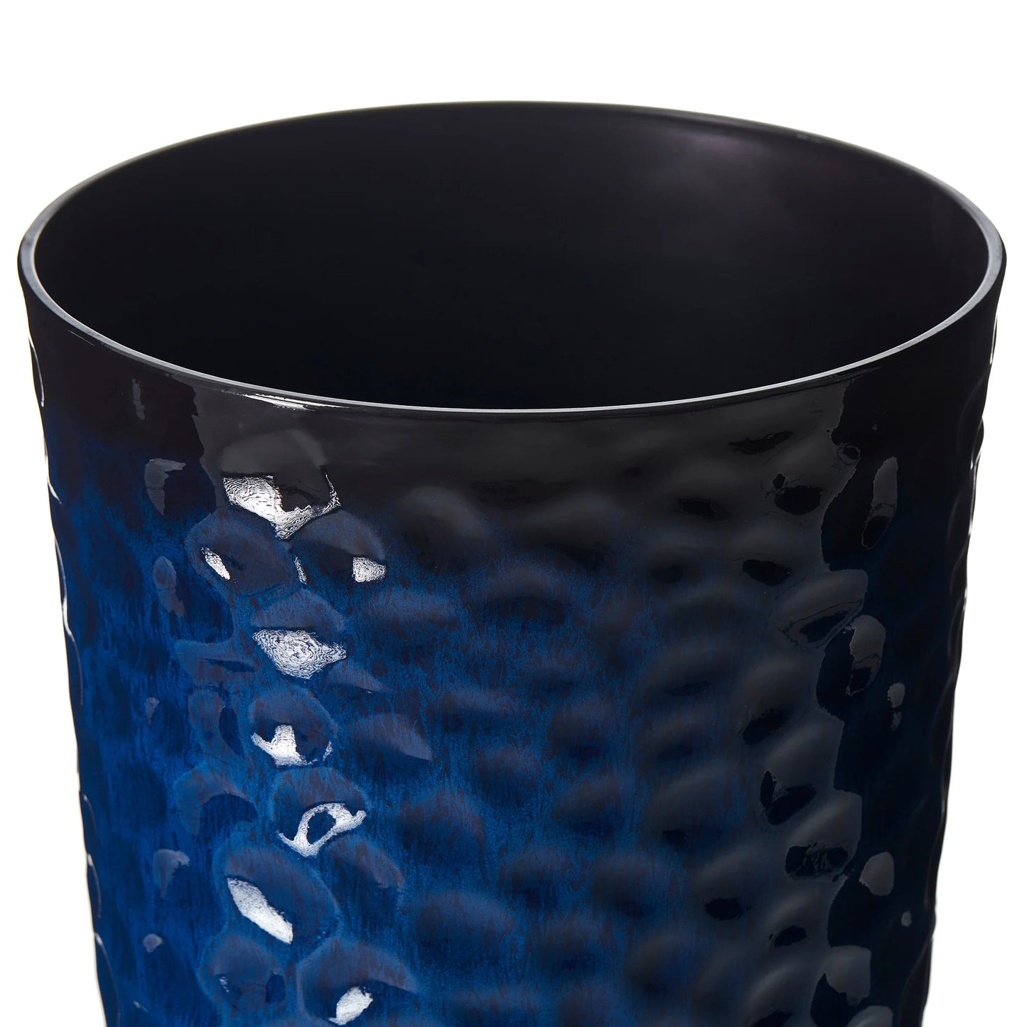 Glitzhome 23.75"H Set of 2 Oversized Eco-Friendly PP and Stone Honeycomb Textured Blue/Green/Red Tall Plastic Planter