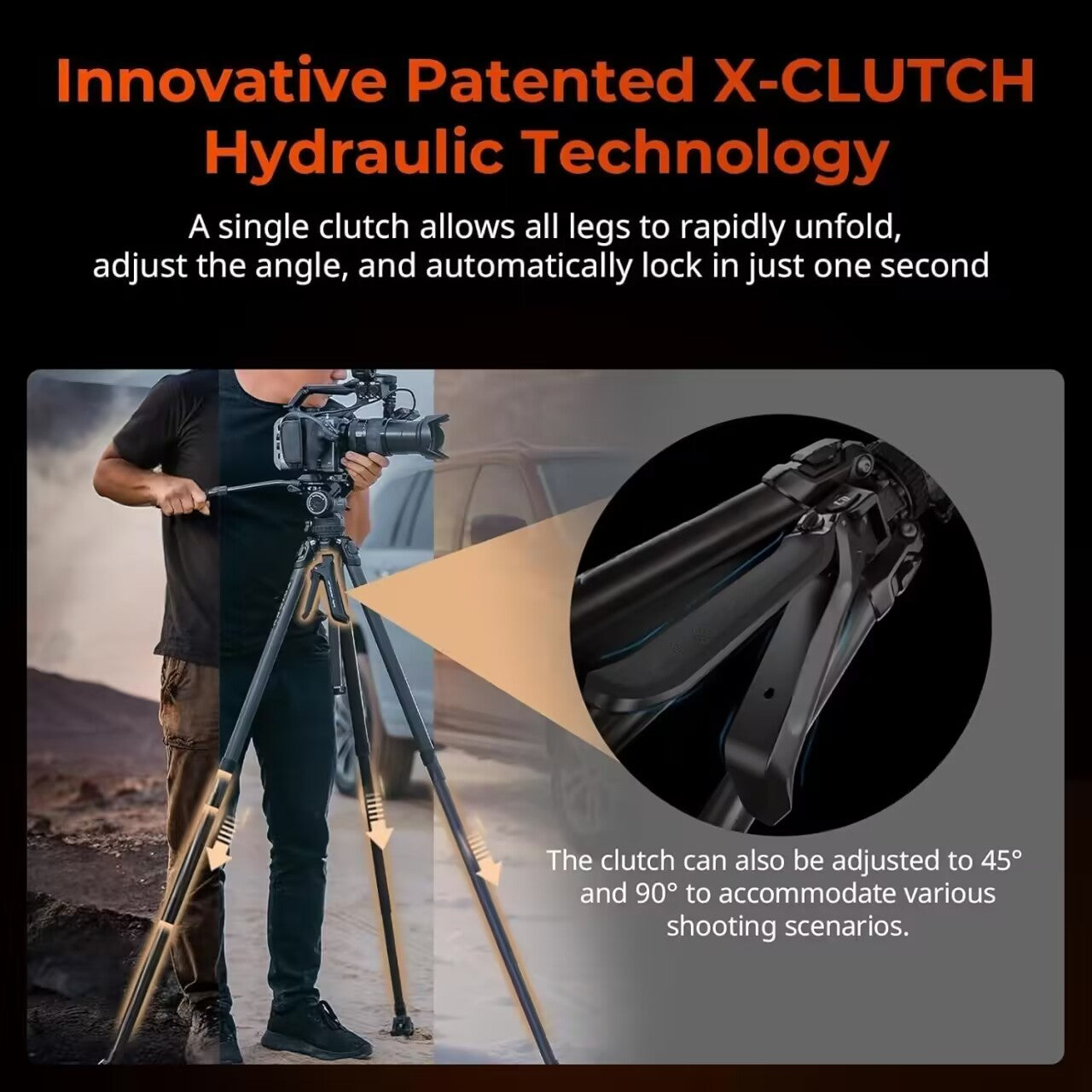 🔥 Last Day 70% OFF-Multi-Functional Hydraulic Carbon Fiber Tripod& Free shipping