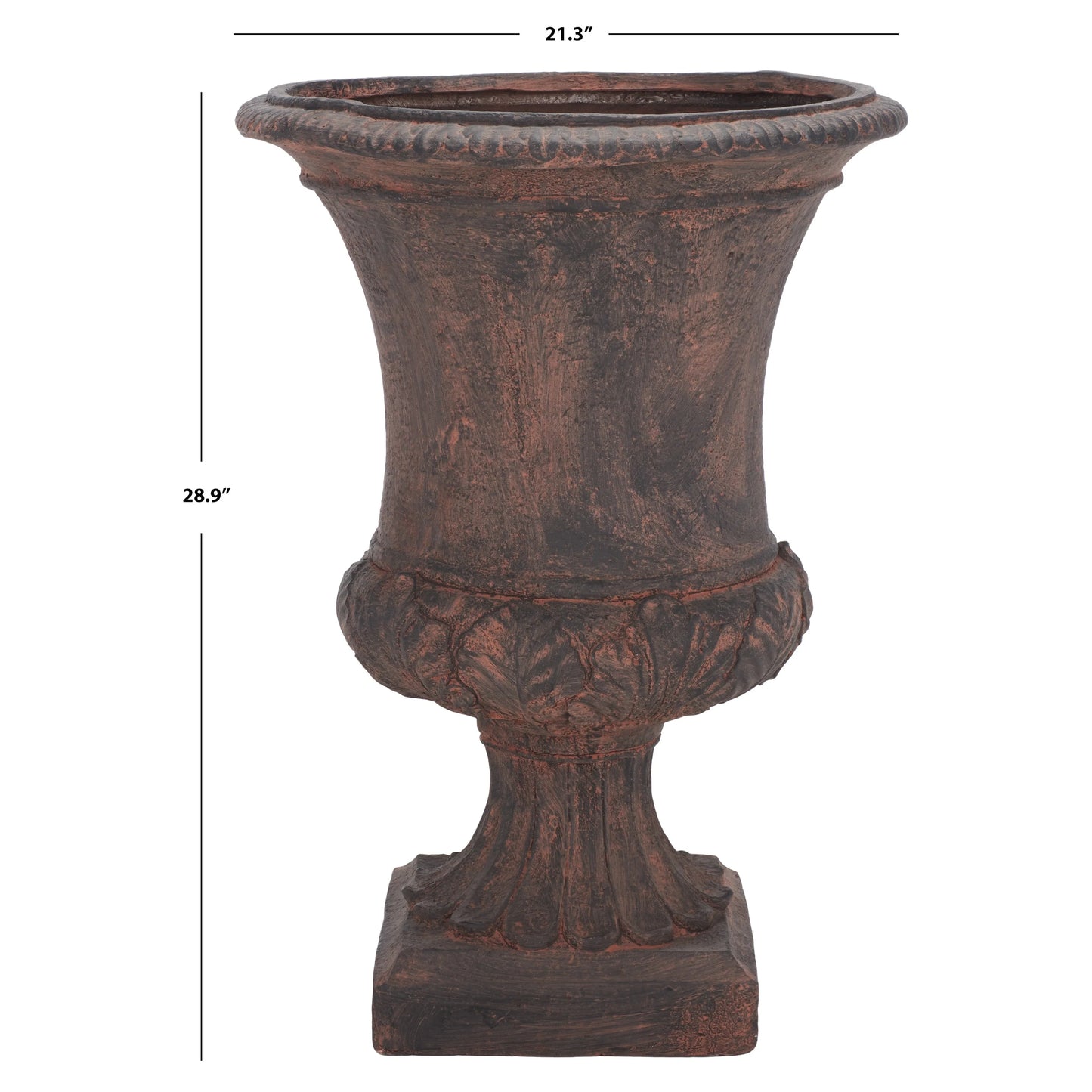SAFAVIEH Outdoor Toprak Planter - 21" W x 21" D x 29" H - 21"W x 21"D x 29"H