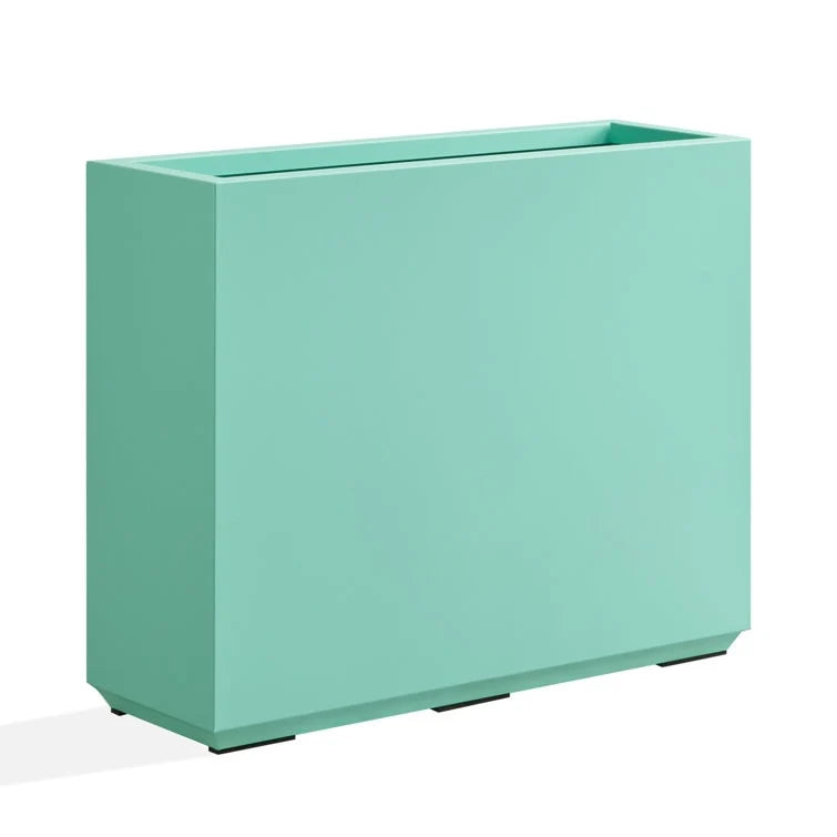 Metallic Heavy Planter for Outdoor Plants, 24.02" H x 30" W x 9.84" D	Tall and Long Metal Divider Planter Box