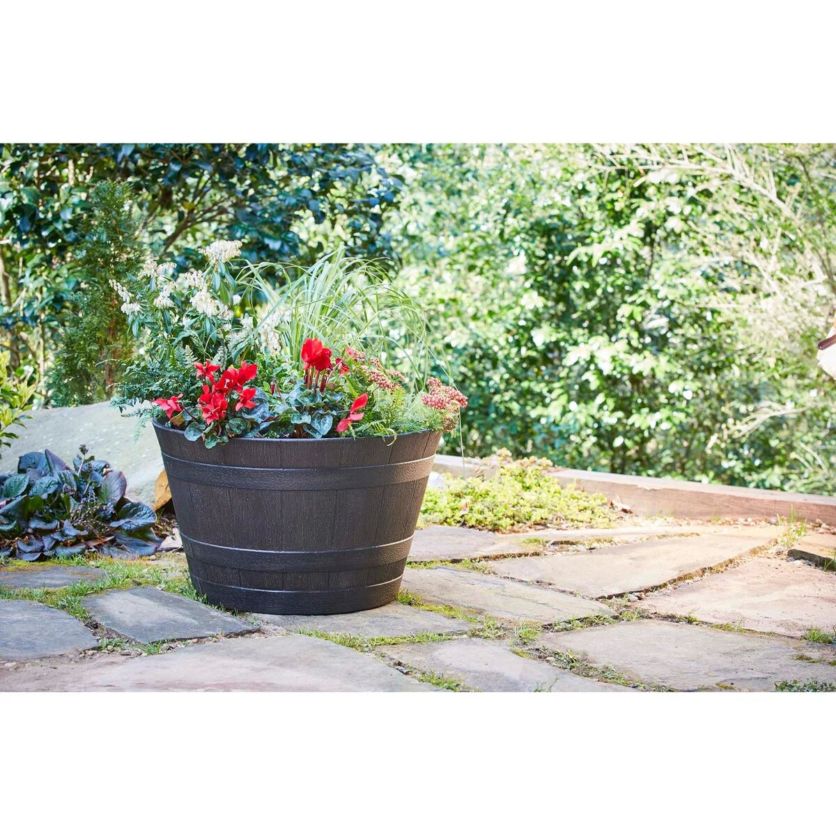 Southern Patio Whiskey Barrel Planter