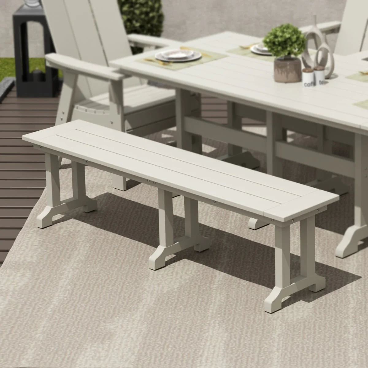 Polytrends Laguna Hdpe All Weather Outdoor Patio 65" Bench