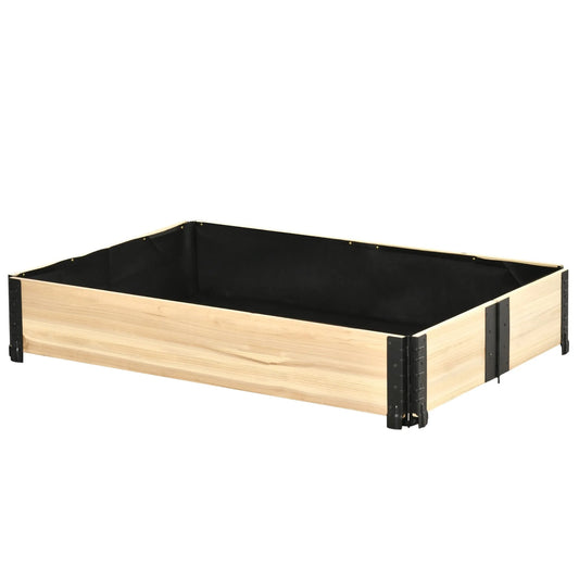 Outsunny 47'' x 31'' Raised Garden Bed Foldable Elevated Planter Box for Backyard, Patio to Grow Vegetables, Herbs, and Flowers