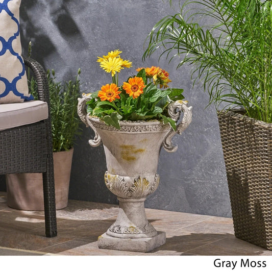Delphine Roman Chalice Lightweight Concrete Planter by Christopher Knight Home