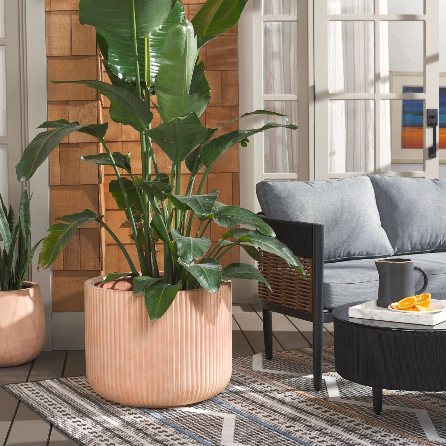 SAFAVIEH Outdoor Living Lucca Large Planter Pot - 23"W x 23"D x 18"H
