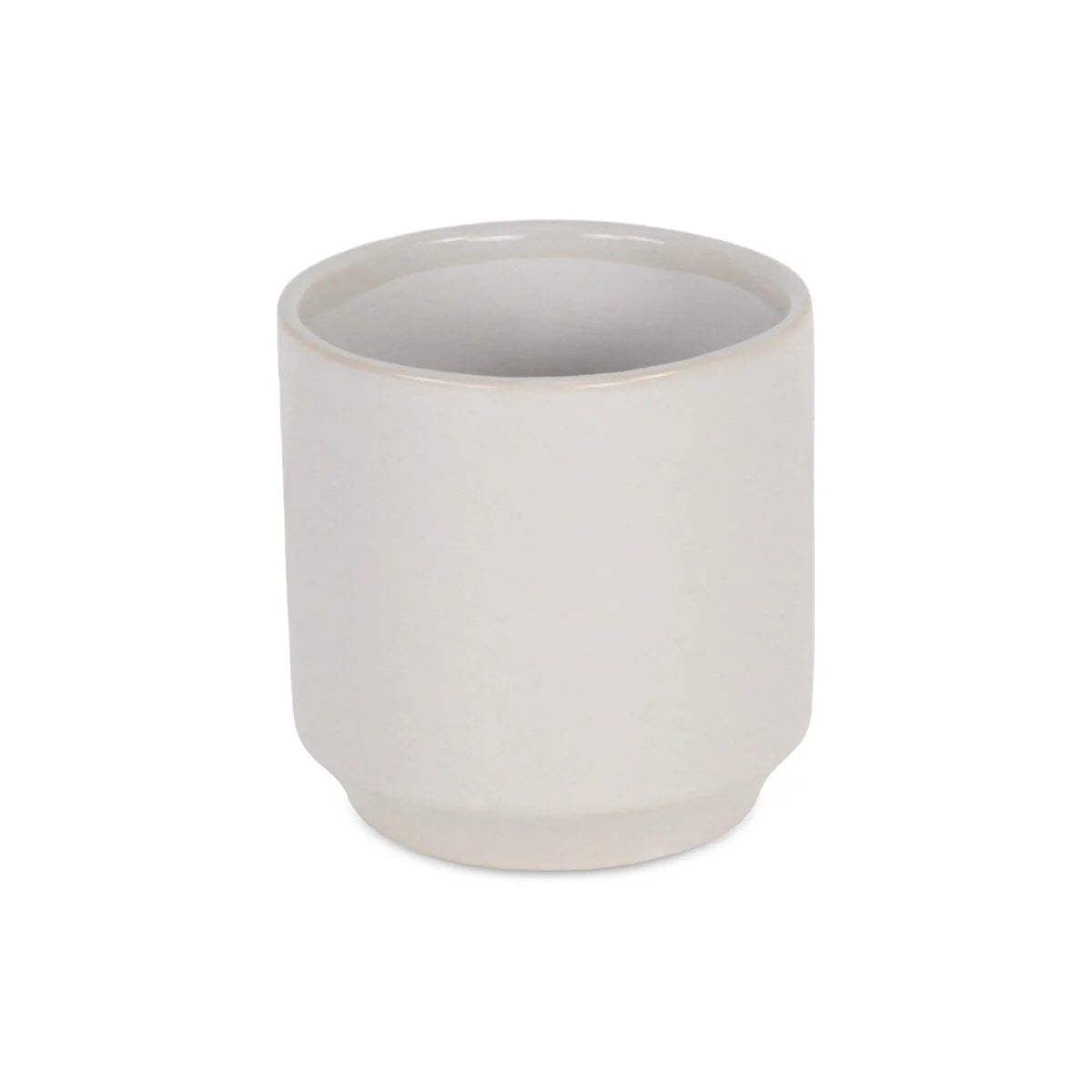 Elegora Straight Side Solid Color Ceramic Pot - Off White