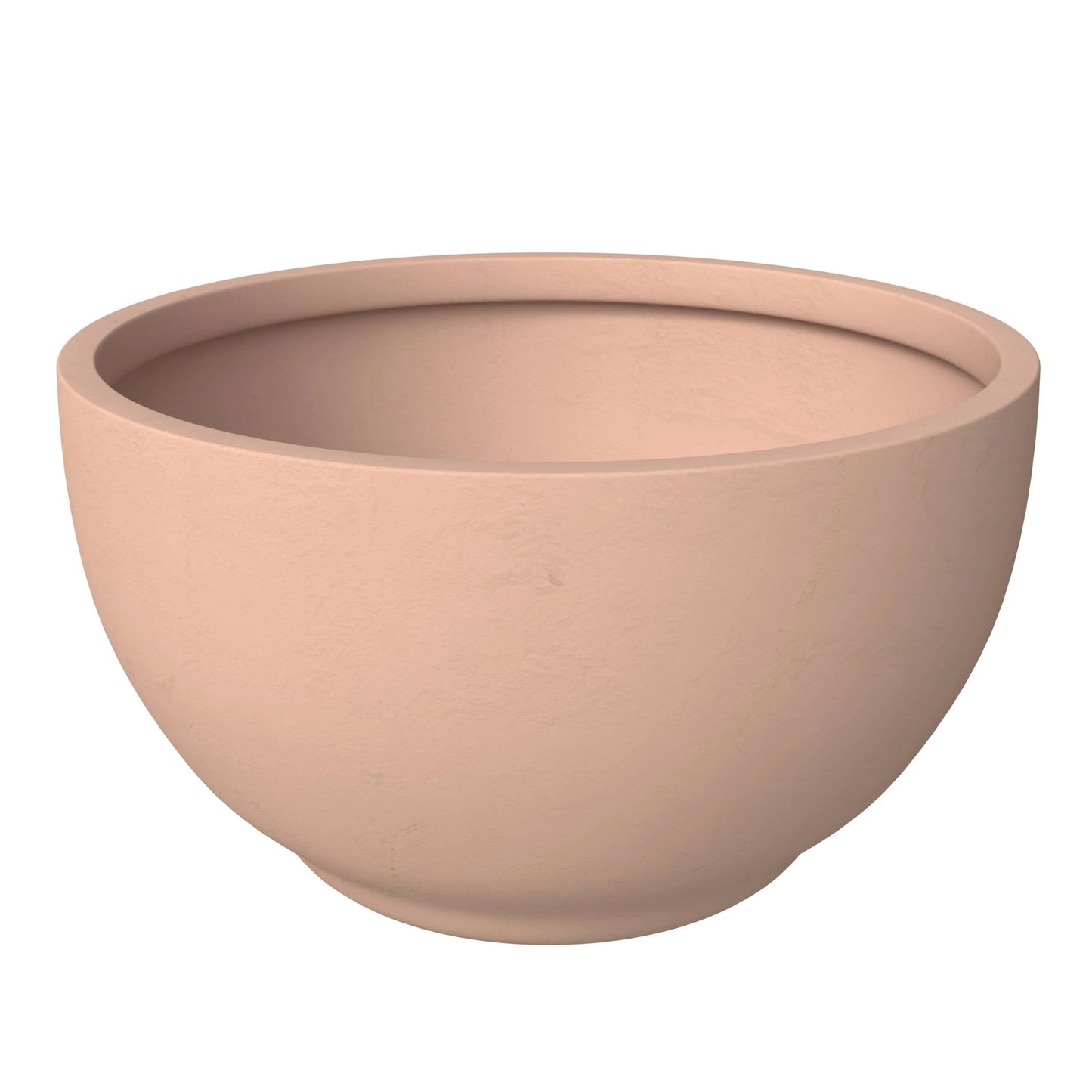 Grove Modern Round Fiberstone and MgO Clay Plant Pot with Drainage Holes for Indoor & Outdoor Home Office Yard Patio Decor