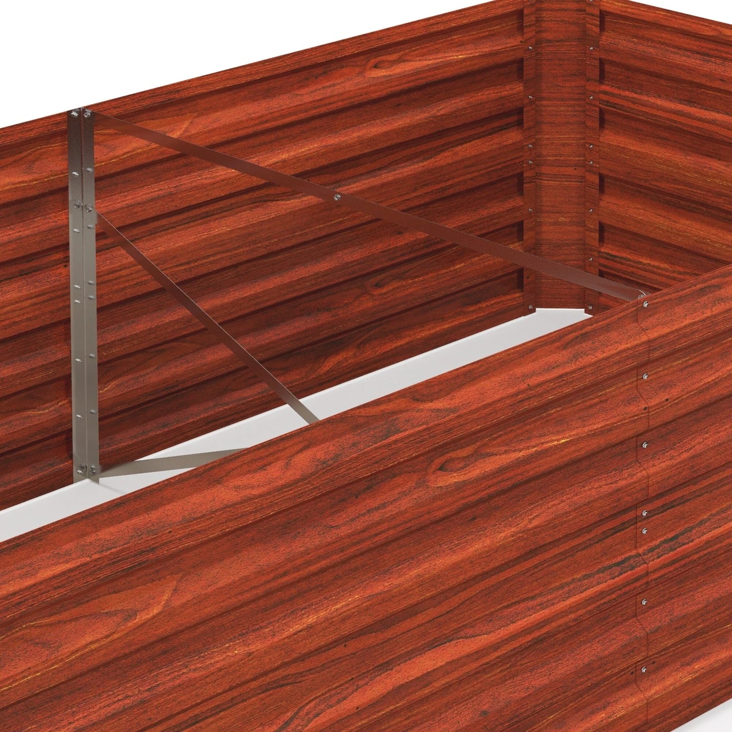 Outsunny Raised Garden Bed, 71" x 36" x 23" Galvanized Steel Planters for Outdoor Plants with Reinforced Rods