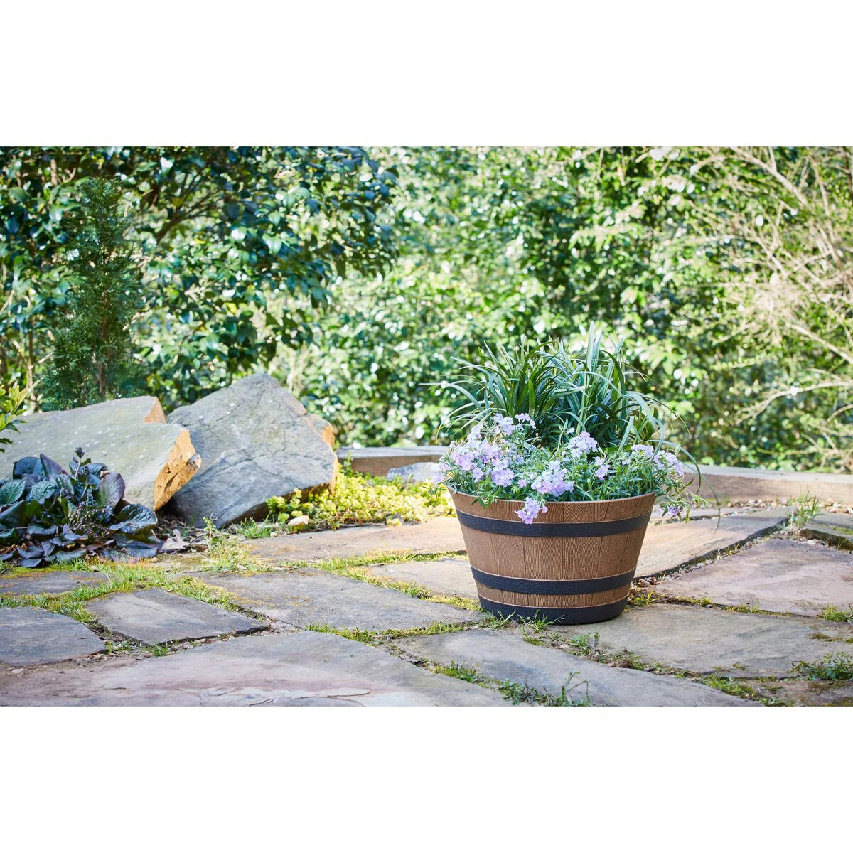 Southern Patio Whiskey Barrel Planter
