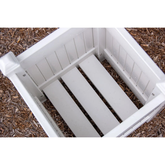 DuraTrel Providence White PVC 14.5" x14.5" x17" Planter