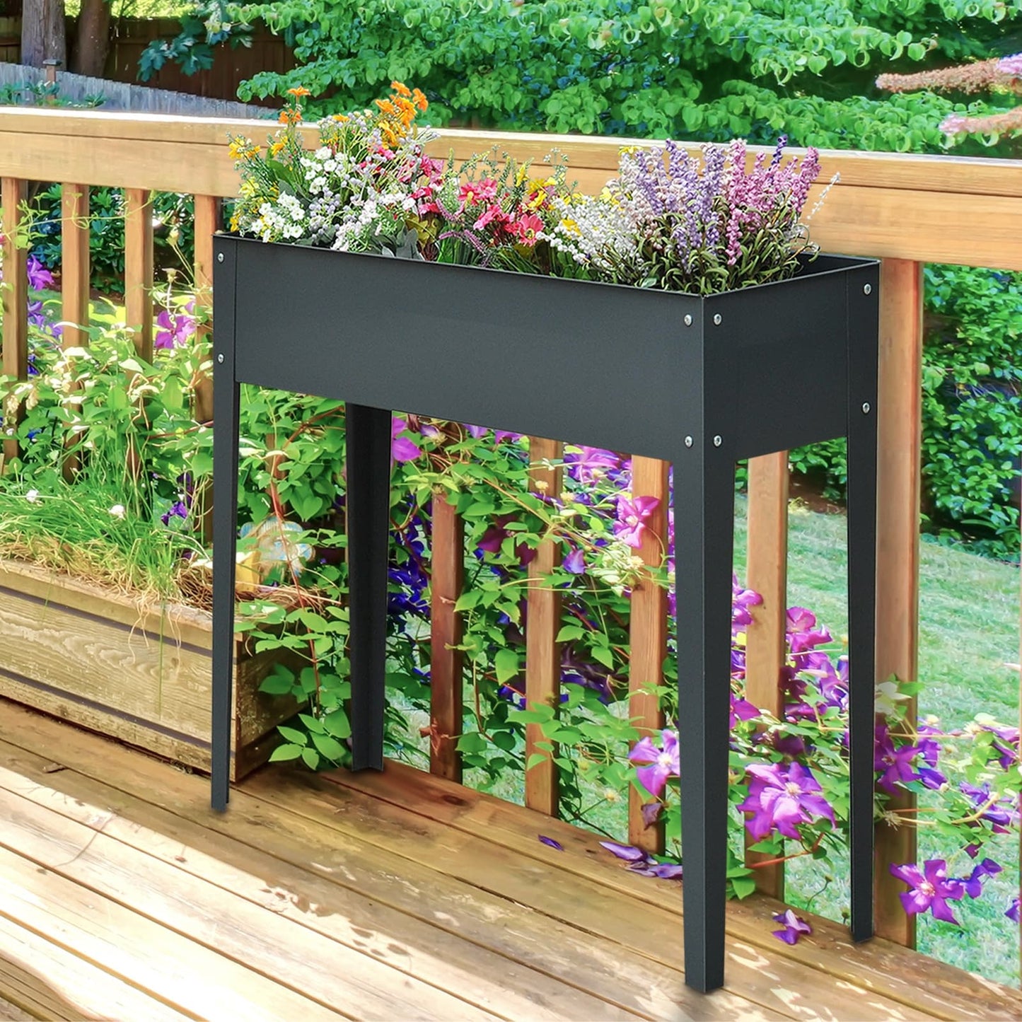 Outsunny Long Raised Garden Bed Outdoor Planter Box
