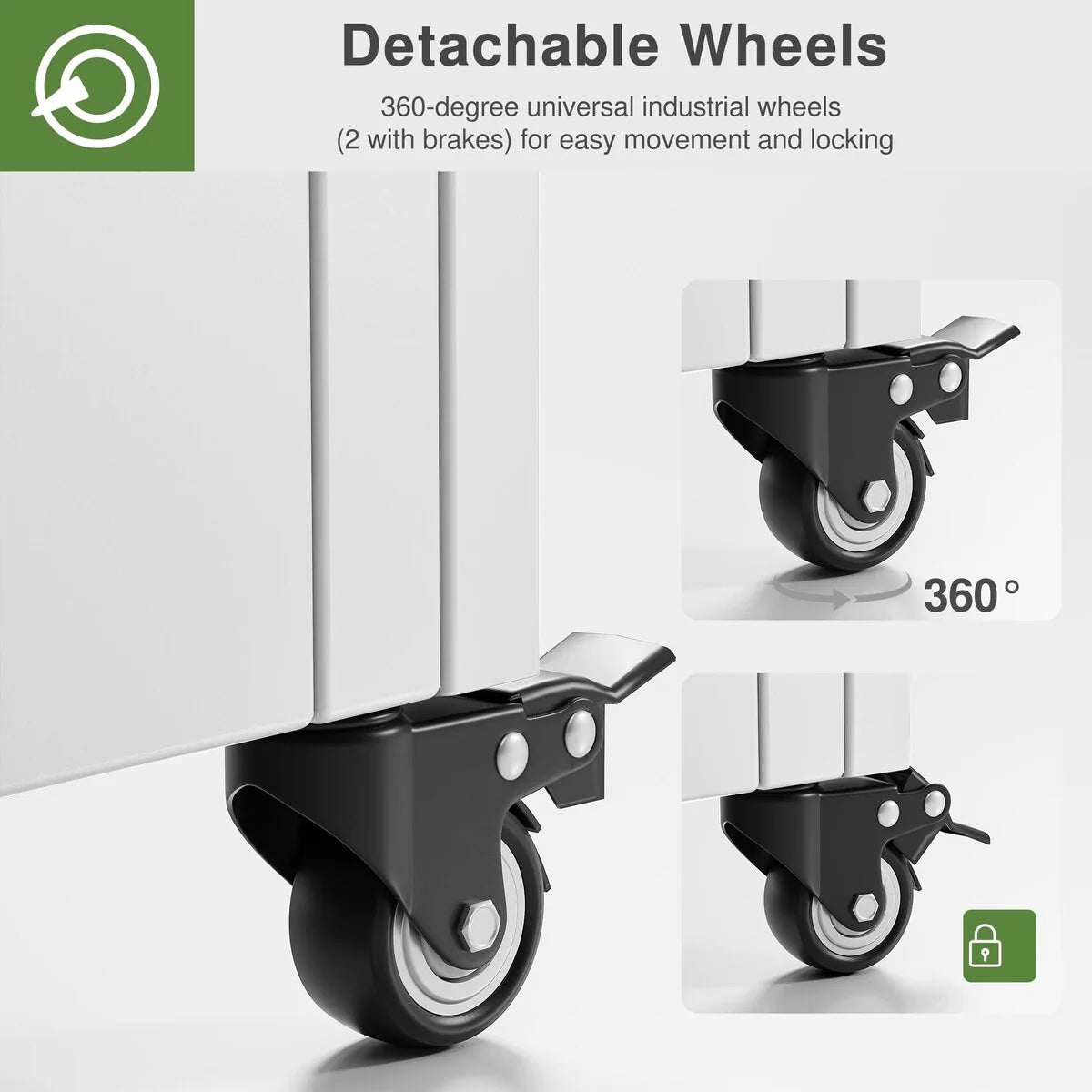 Movable Raised Garden Bed with Trellis and Lockable Wheels - 71*35
