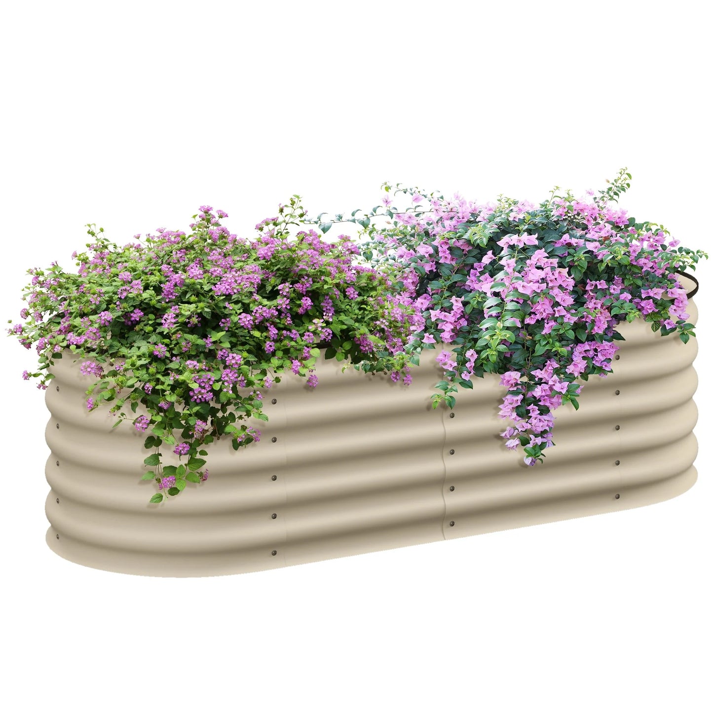 Outsunny 4.9' x 2' x 1.4' Galvanized Raised Garden Bed Kit, Outdoor Metal Elevated Planter Box