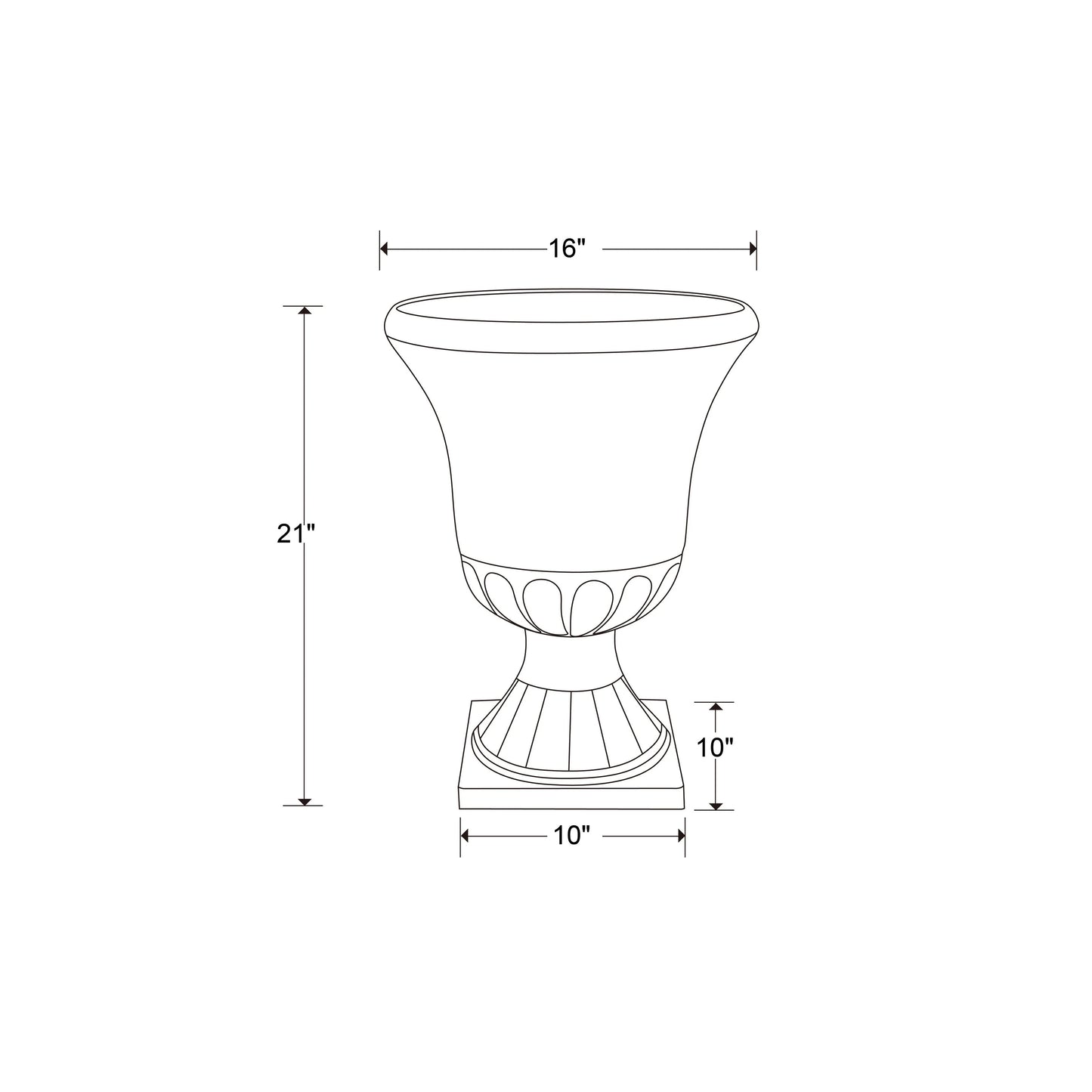 Southern Patio Winston Urn Planter - 21"