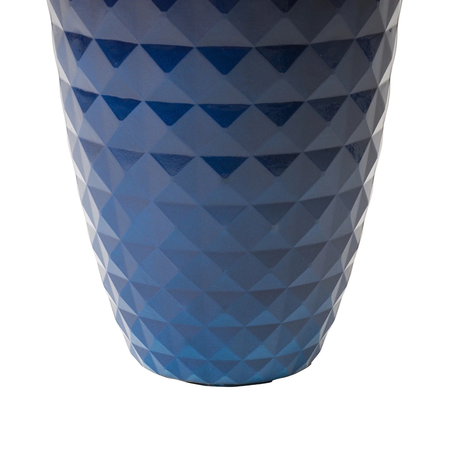 Glitzhome 19.75" H Eco-Friendly Oversized Faux Ceramic Diamond Textured Tall Planter Porch Flowerpot (Set of 2)
