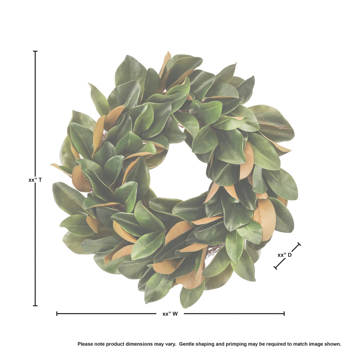 Natural Touch Magnolia Leaf Wreath 27"