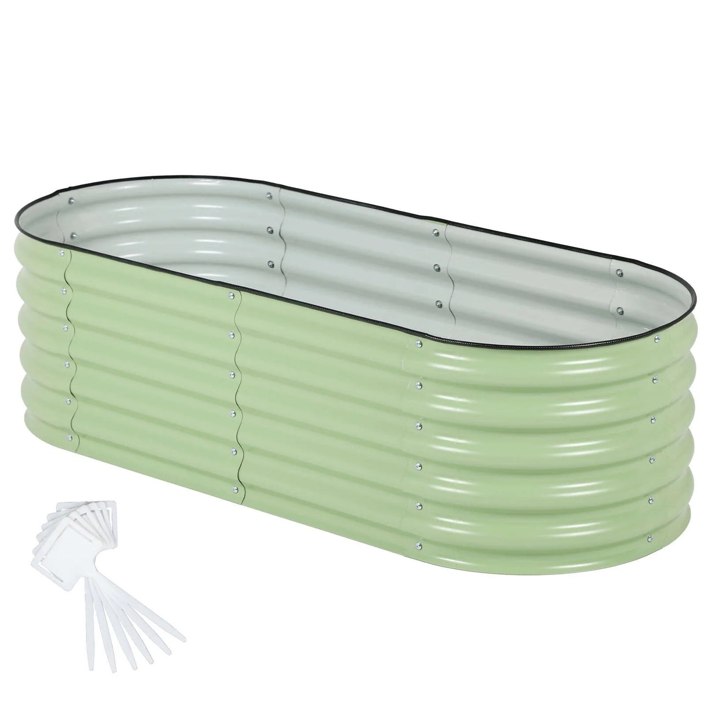 Aoodor 4 in 1 Modular Aluzinc Metal Raised Garden Bed - Outdoor Garden Planter Box for Vegetable, Flower, Herb - N/A